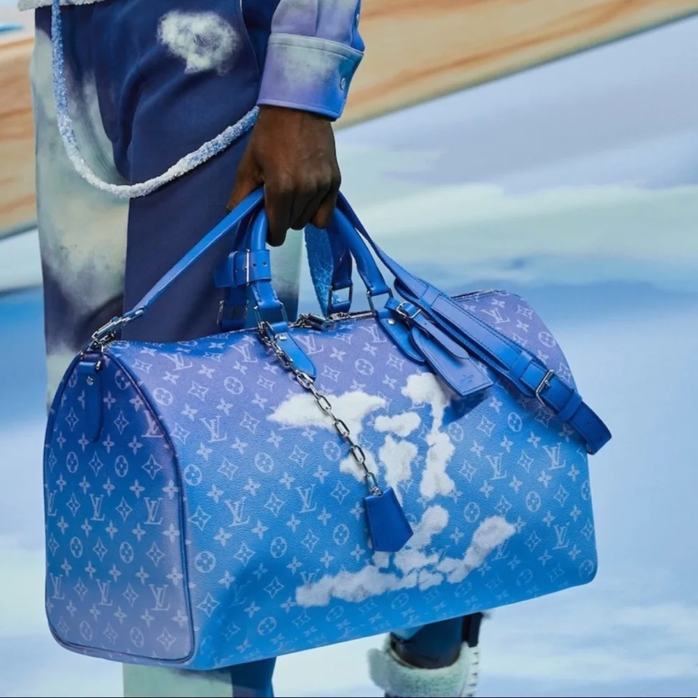 Louis Vuitton Blue Cloud Keepall Virgil Abloh Limited Edition Runway